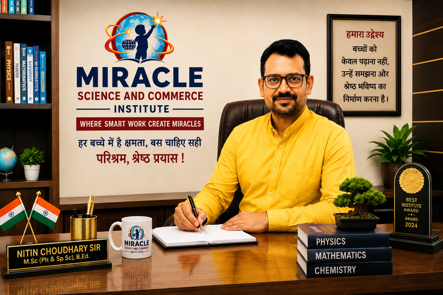 Nitin Choudhary Sir at Miracle Science and Commerce Institute